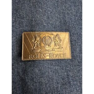 Vintage Rolls Royce Lewis Co. Brass Belt Buckle - Rare Auto Buckle